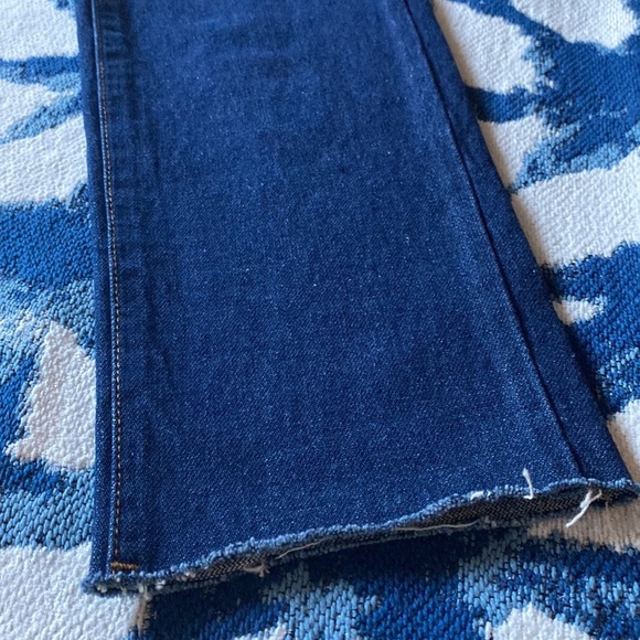 J. Galt small cotton dark denim raw hem high waisted jeans - Picture 4 of 15